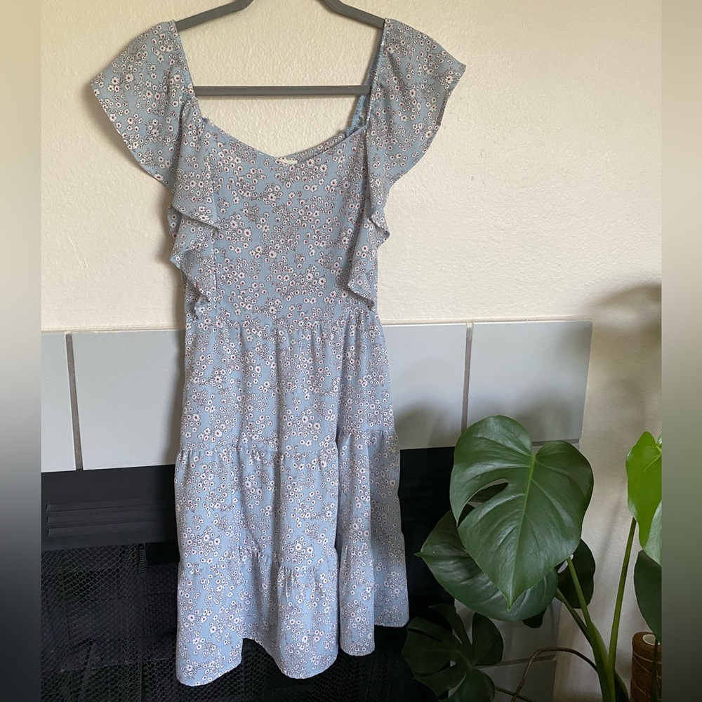 women's ruffled mini dress size S